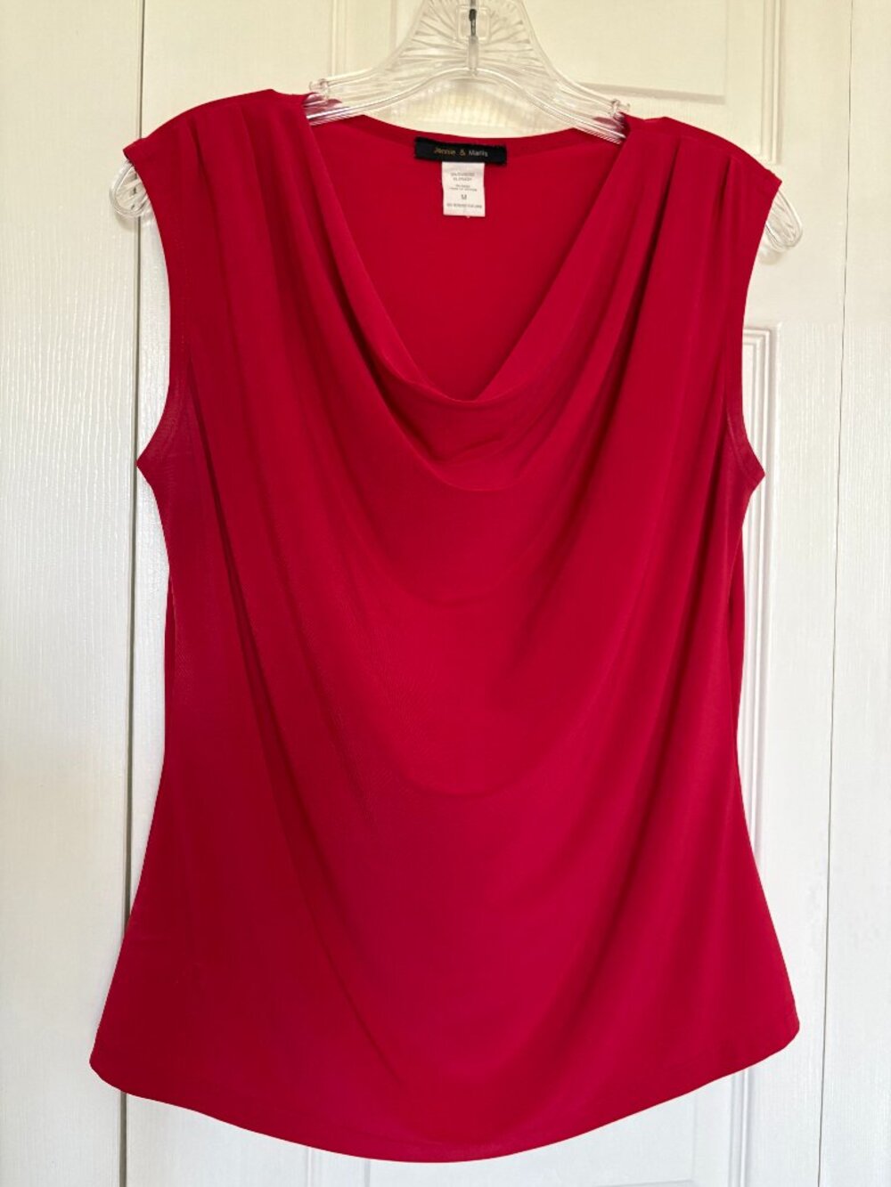 Jennie & Marlis Red Cowl Neck Sleeveless Layering Shell - Size M